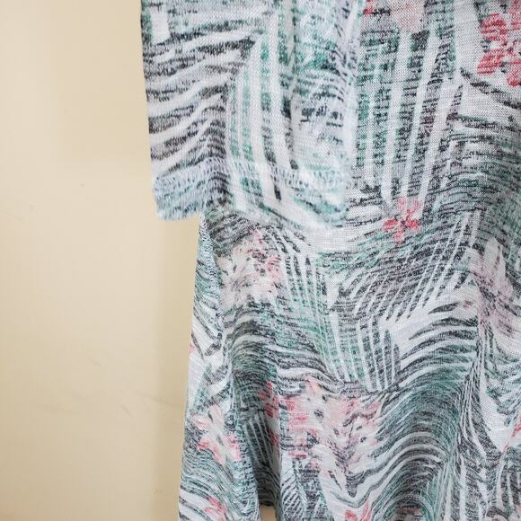 Kensie Tropical Print Cowl Neck Top Women's Size M - Picture 5 of 12